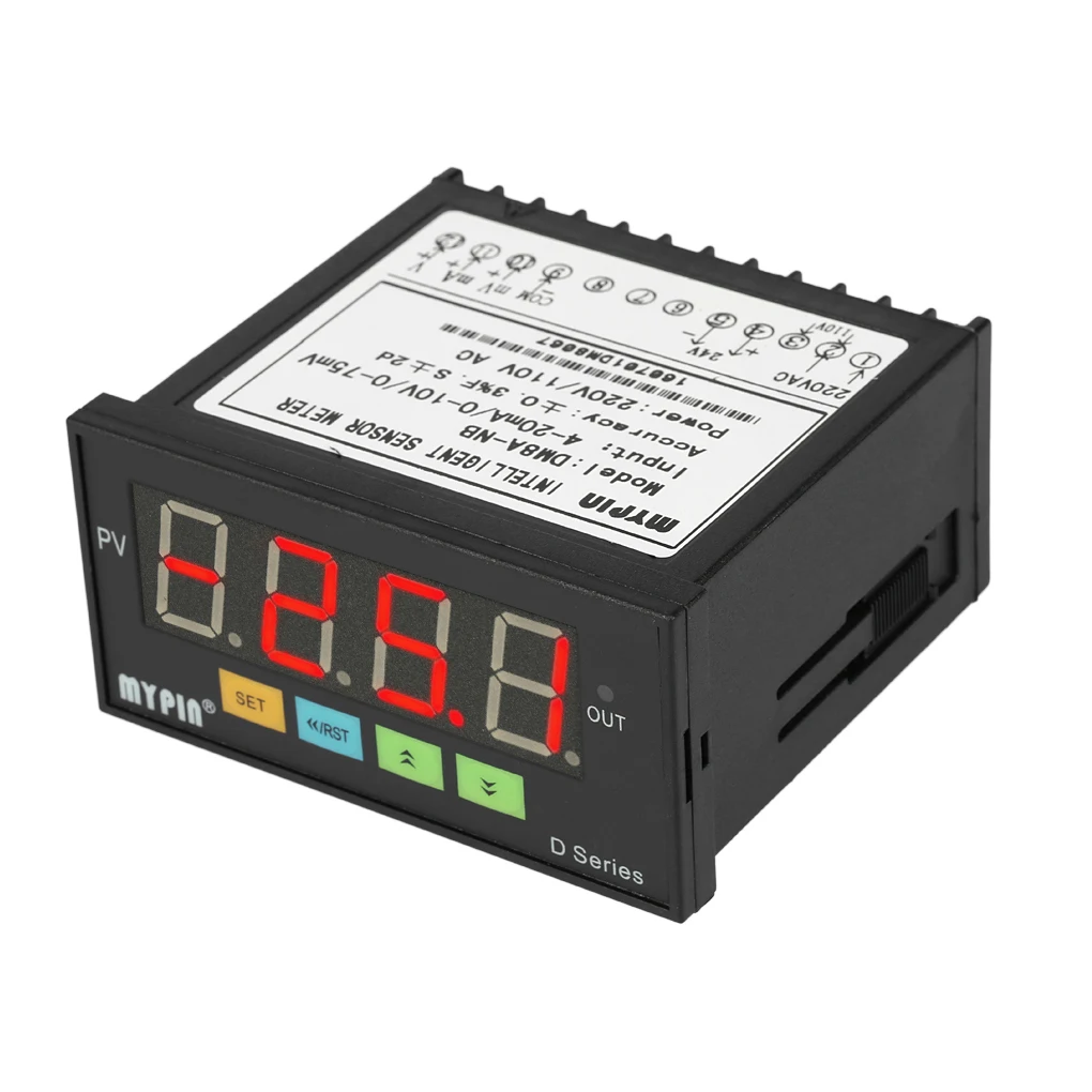 MYPIN LM8-RRD Digital Weighing Controller LED Display Weight Controller 1-4 Load Cell Signals Input 2 Relay Output 4