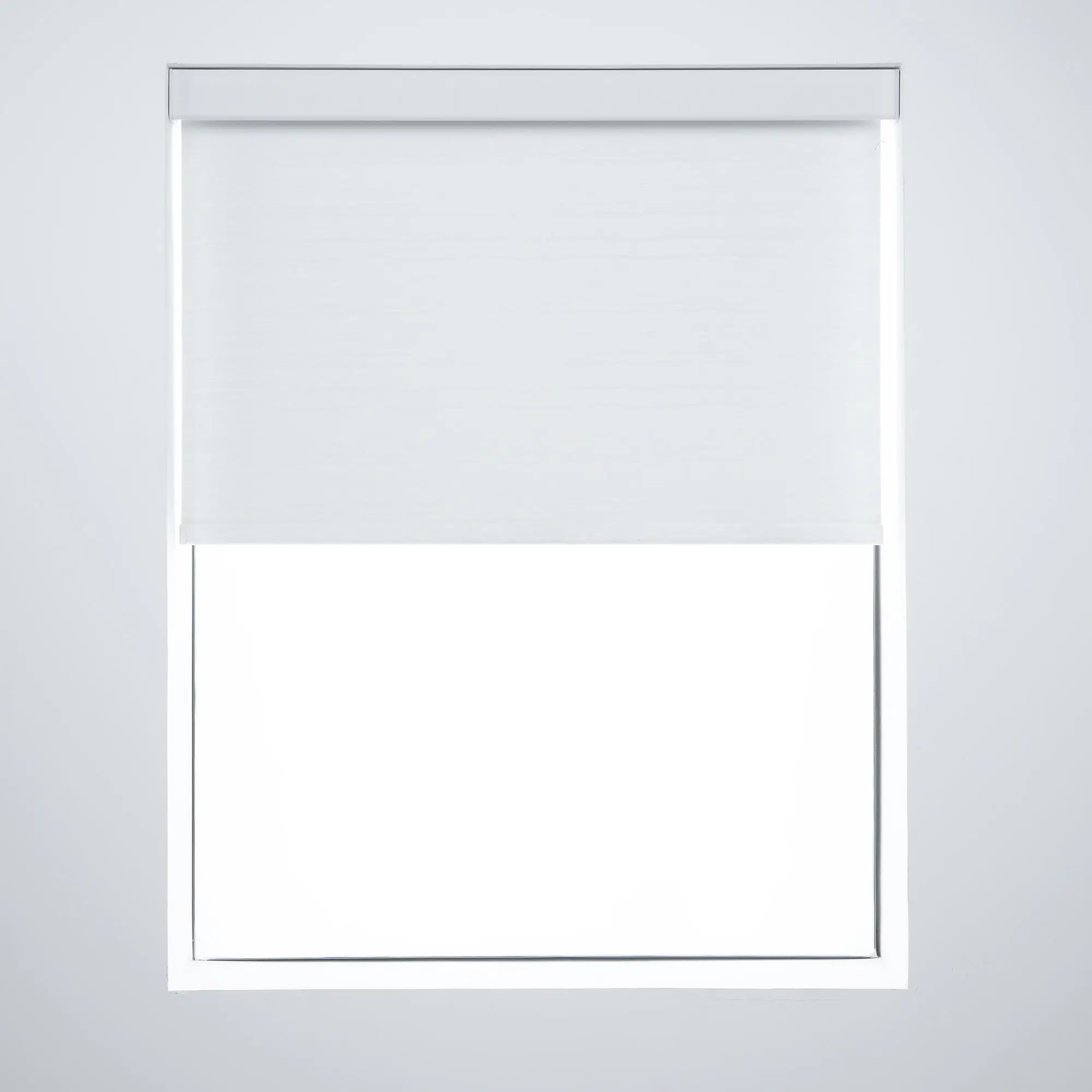 Custom Superior Quality Polyester Wireless  Smart Google WiFi App Control Stop Free Roller Blinds For House view 3