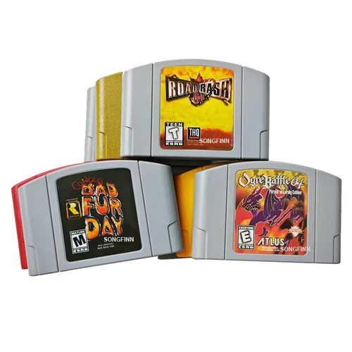 Imagen 1 del producto Cartucho de juego Conker's Conkers Bad Fur Day versión de EE. UU. para consola de videojuegos de 64 bits Ogre Battle Dragon Road Rush Rampage Kart