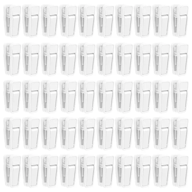 Premium-100X Plastic Hanger Clips For Baby Clothes, Strong Plastic Clips For Hangers, Multi-Purpose Hanger Clips