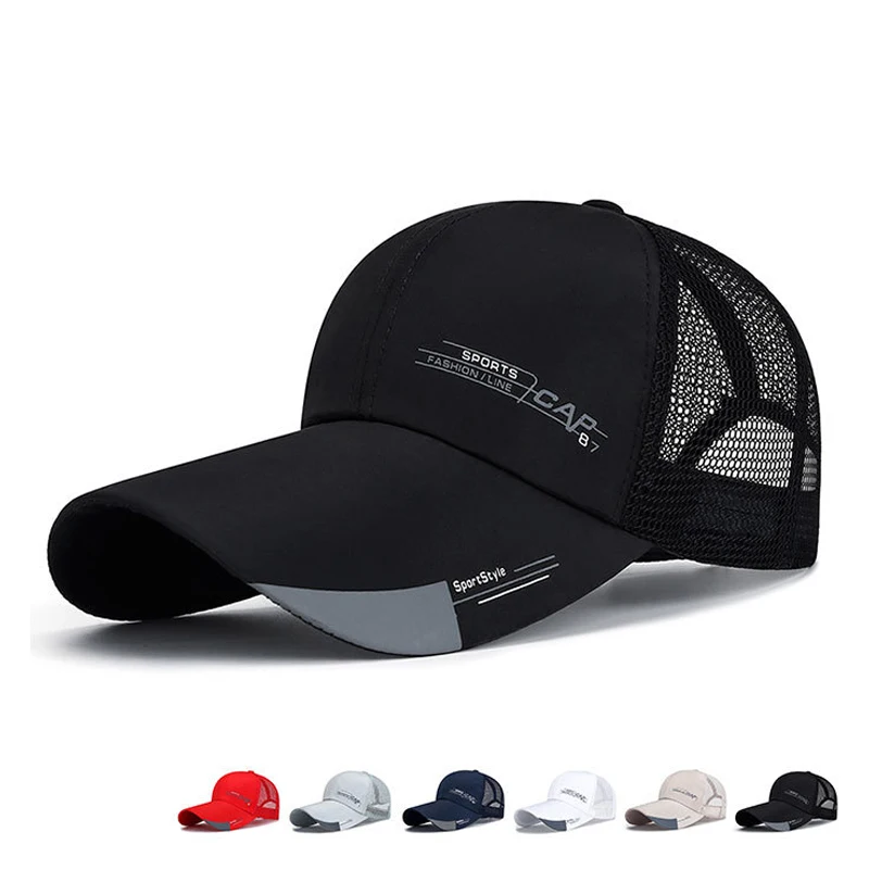 Fashion Headwear Baseball Cap Outdoor Golf Fishing Caps For Men Quick Dry Waterproof Women Adjustable Sport Summer Mesh Sun Hats