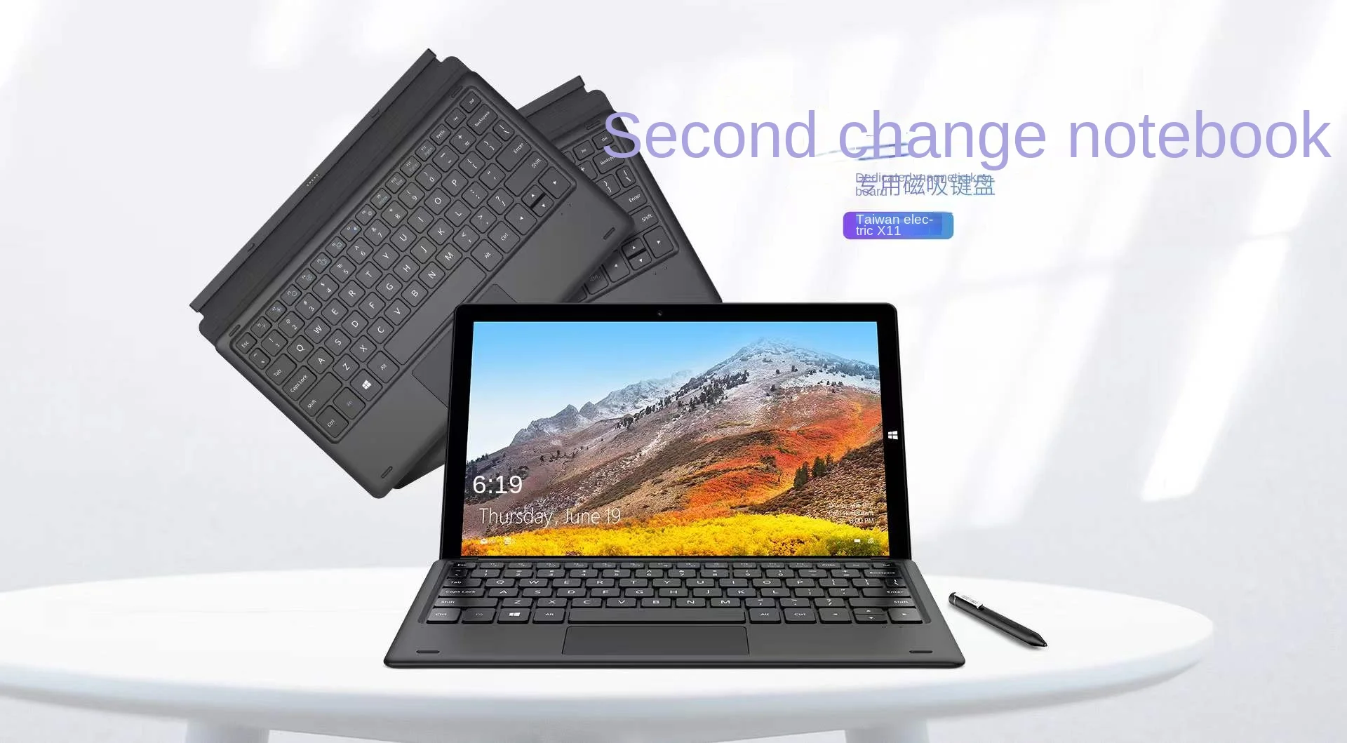 TECLAST X11 Keyboard berputar, papan ketik Tablet 2022 inci bisa dilepas untuk TECLAST X11 10.1