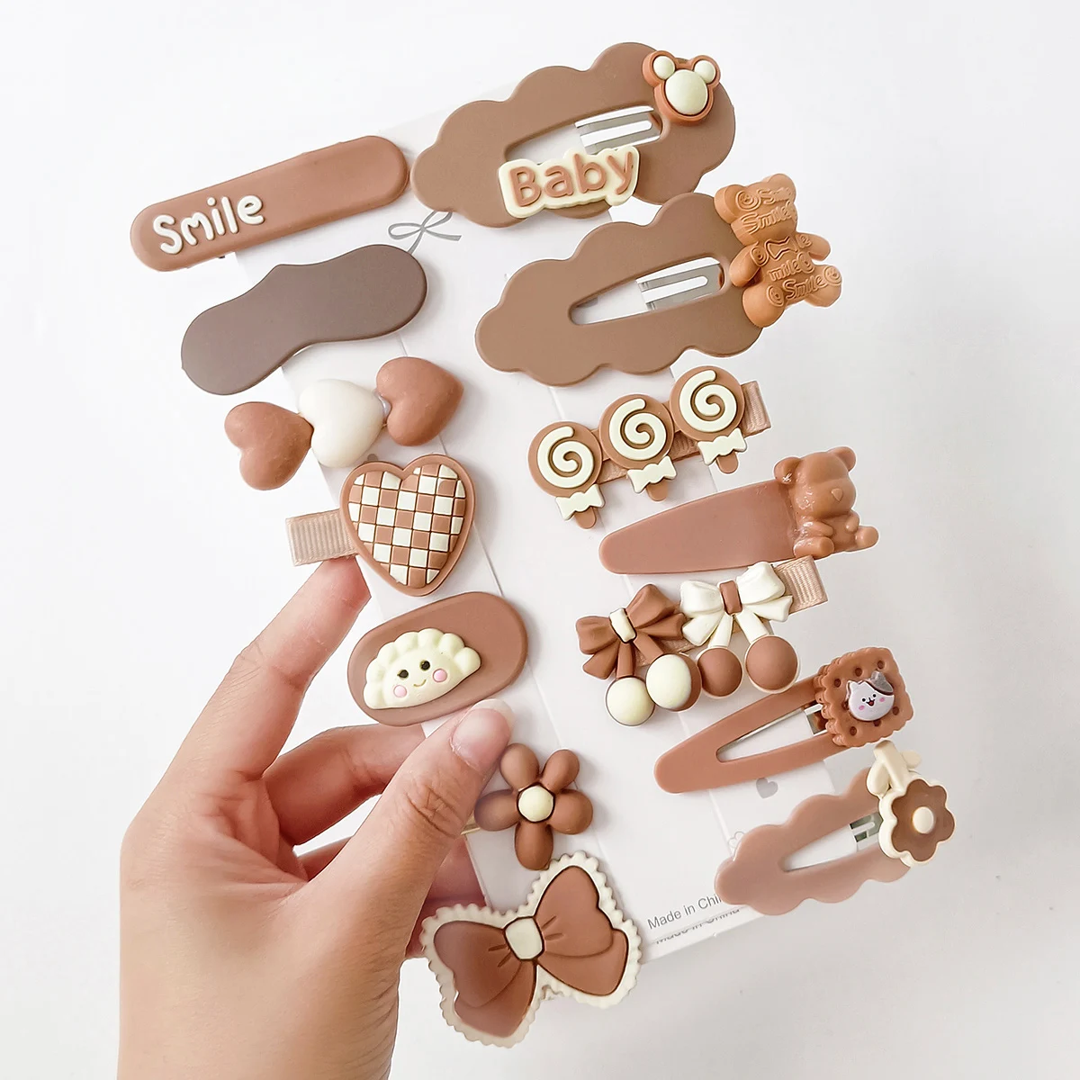 14pcs/set lányok Gúnyrajz haja klipek állítsa aranyos Gúnyrajz Animal virágos hairpins Kisded barrettes aranyos headwear gyerekeknek haja kiegészítők