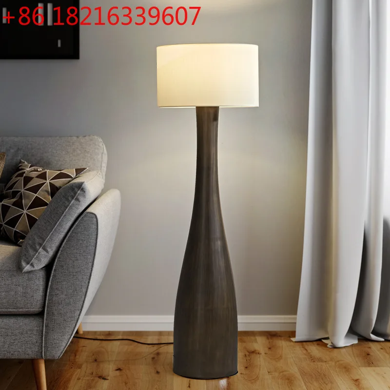 مصباح أرضي بجانب السرير لغرفة المعيشة وغرفة النوم وغرفة النوم بتصميم كلاسيكي فاخر من الراتينج الأمريكي الخفيف #1