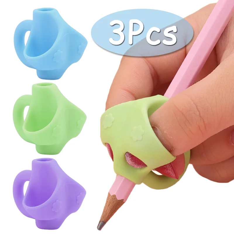 1-3pcs Pencil Grips Children Pencil Holder Writing Aid Grip Trainer Ergonomic Training Pen Grip Posture Correction Tool for Kids