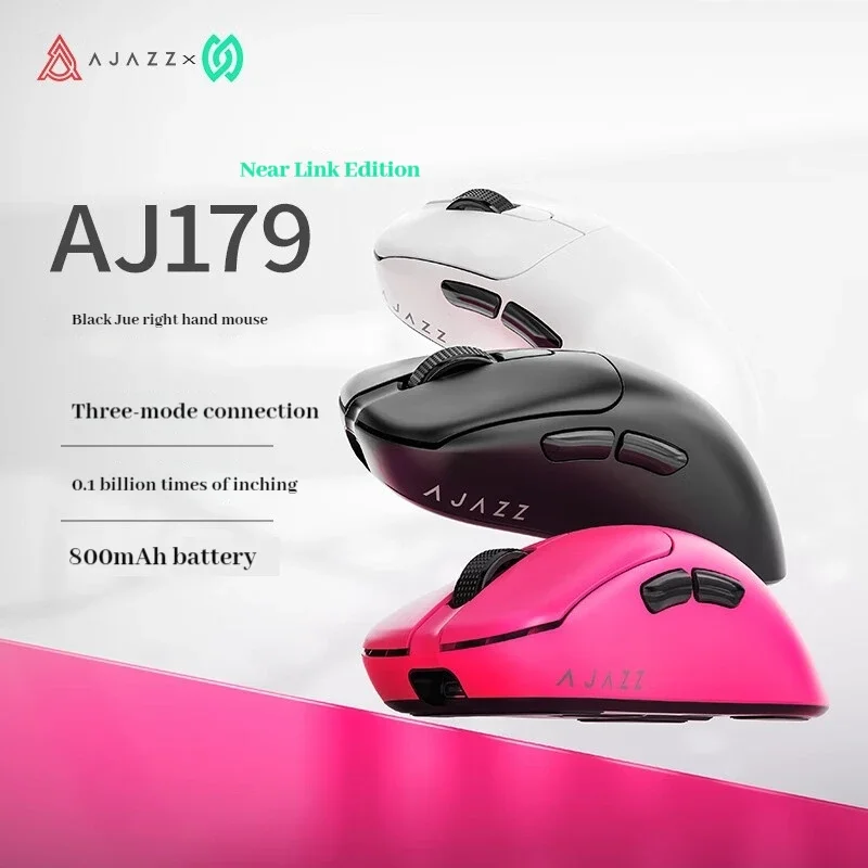 

AJAZZ AJ179NL AJ179NLP Wireless Gaming Mouse PAW3395 NearLink Low Latency BT 2.4G Wired Ergonomics FPS Esport Office Gamer Mouse