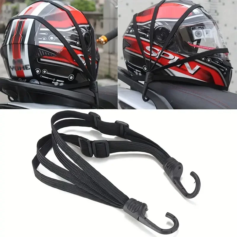 AliExpress NONE Motorcycle Helmet Cargo Net with 2 Hooks Heavy Duty Elastic Bungee Cord for Bike Luggage Back Seat Bag Holder Electric Scooter
