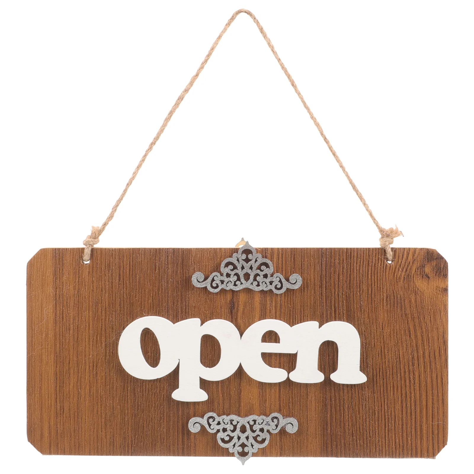 Wooden Open Closed Double sided Hanging Sign Vintage Decoration for Cafe Bar Shop Hotel Wooden Door for Business