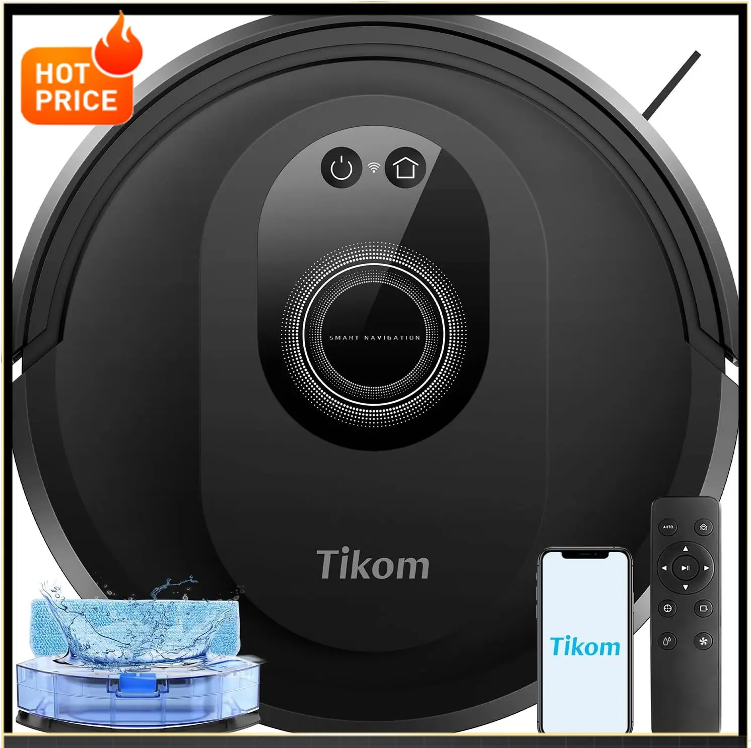 

Бестселлер: Робот-пылесос и полотер 2-в-1, 5000 Па, до 150 минут работы, управление через приложение и пульт ДУ, идеально для твердых полов, кафеля