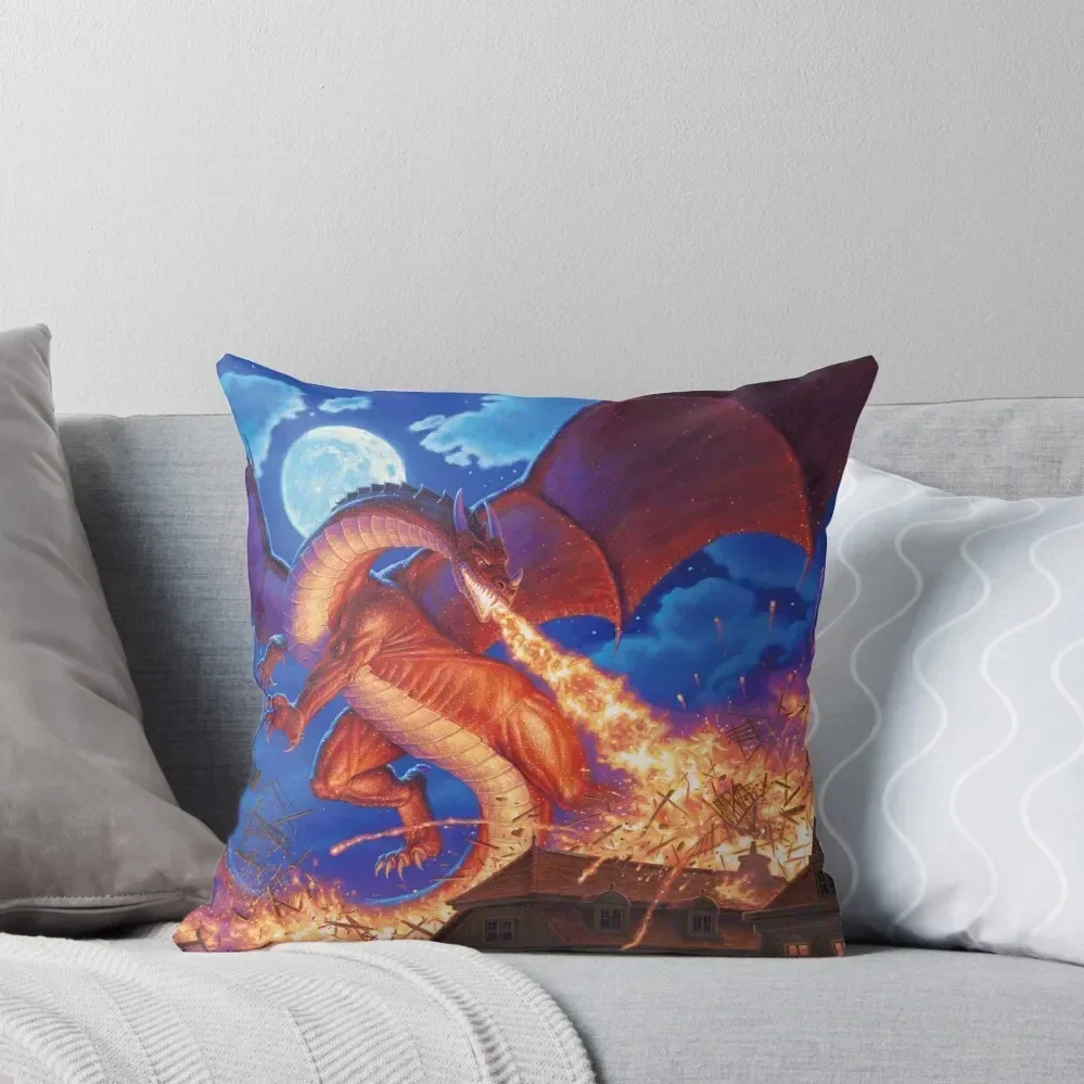 

The Devil's Fire - Art by Greg Hildebrandt Throw Pillow Cushion Cover For Sofa Decorative Cushions Pillows Aesthetic pillow