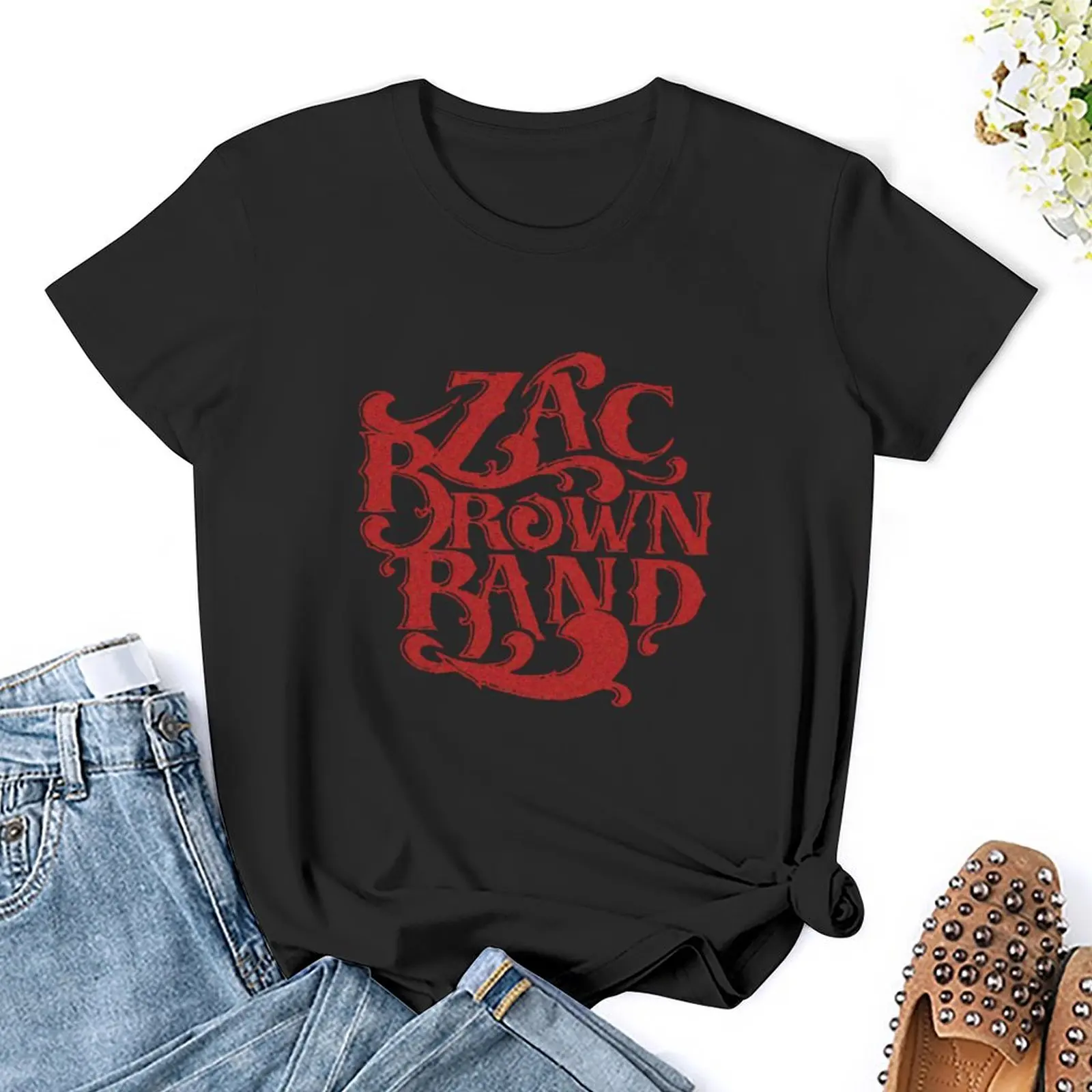 Zac Brown Band Music T-Shirt pour femme, t-shirts, médicaments, vêtements kawaii