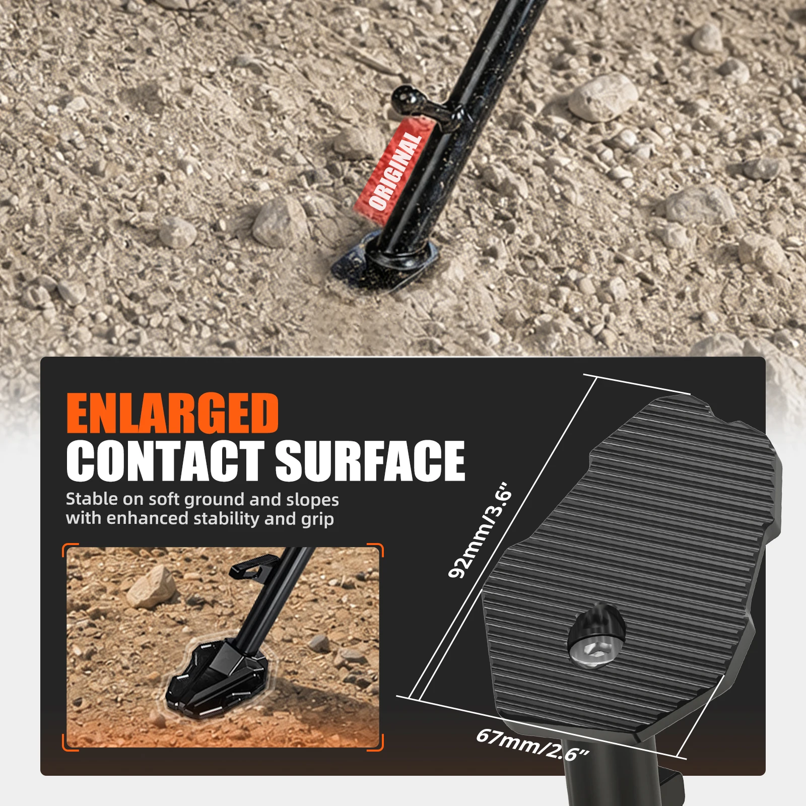 NICECNC Verstellbarer Seitenständer für BMW R1250GS /Adventure R1250 GSA 2019-2024 R1200GS /Adventure R1200 GSA 2013-2019 – Detail 4
