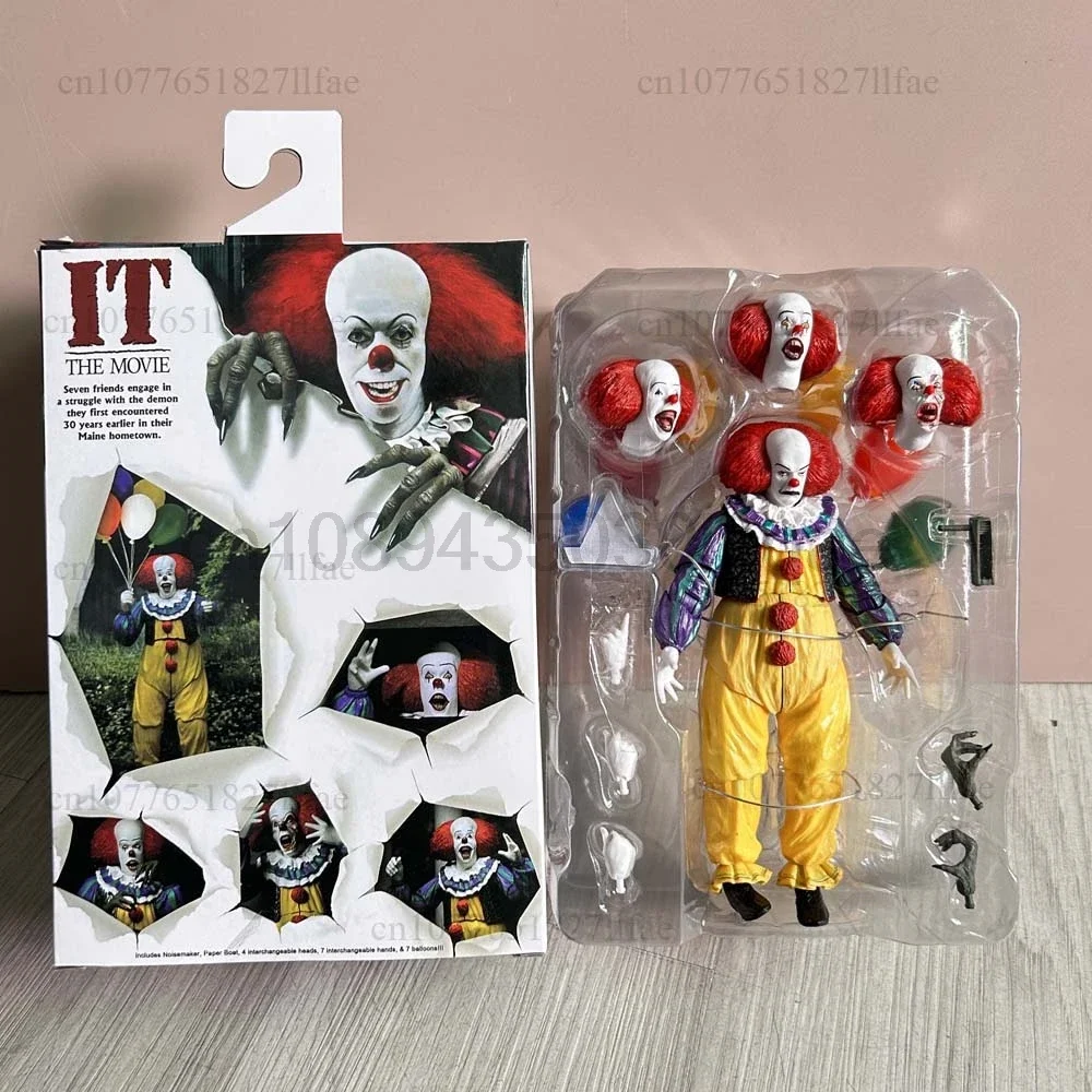 NECA-Figurine d'action Joker, Stephen King, Clown, détectée ywise, jouets pour Halloween, cadeau de décoration
