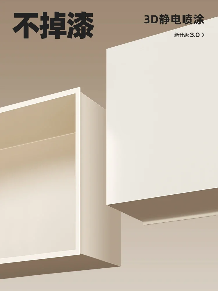 Cream Style Stainless Steel Niche Bathroom Embedded Bathroom Finished Storage Rack Metal Customized TV Cabinet Partition