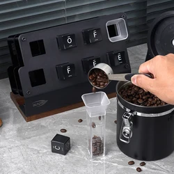 IKAPE Coffee Bean Cellar Tubes V2, Single Dose Coffee Bean Storage with Hopper 6 Tubes with Exhaust Valve