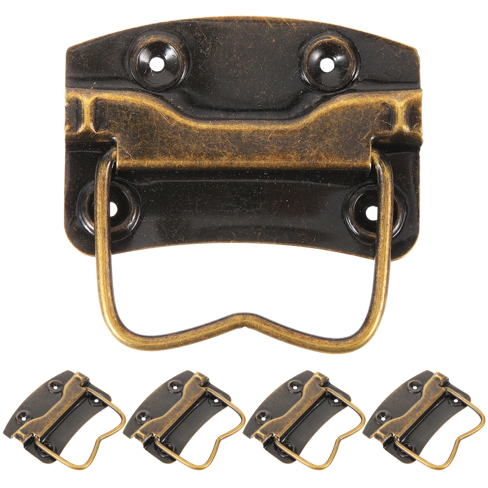 

5 Pcs Vintage Wooden Box Handle Luggage Handle Lifting Handle For Wooden Chest Cabinet Box Iron Handle Pulls 7.3x4.3x4 Cm