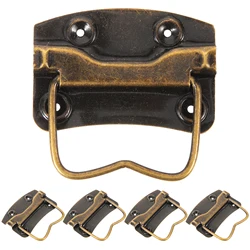 5 Pcs Vintage Wooden Box Handle Luggage Handle Lifting Handle For Wooden Chest Cabinet Box Iron Handle Pulls 7.3x4.3x4 Cm