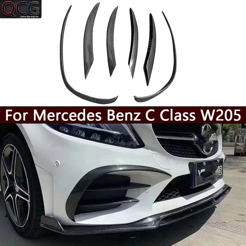 Für Mercedes Benz C-Klasse W205 C200 C260 Carbonfaser Windmesser Nebelscheinwerfer Lüftungsgitter Zierleiste Autozubehör Bodykit