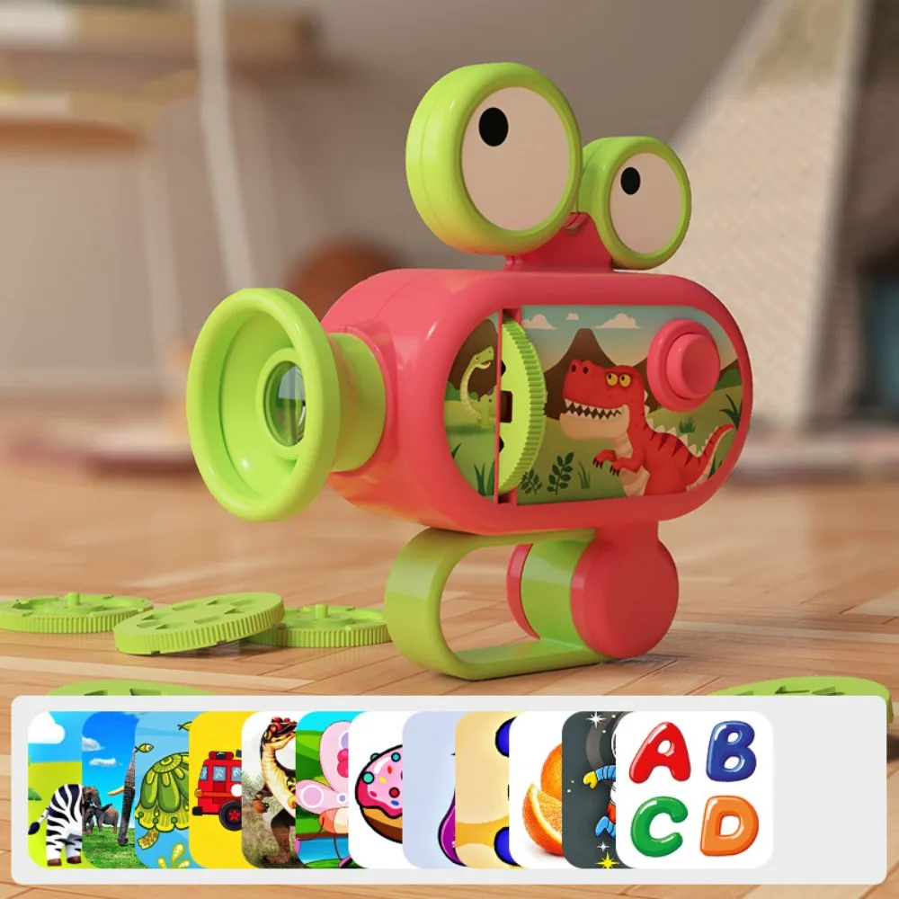

Plastic Kids Handheld Projection Flashlight Puzzle Early Education Children's Luminous Toys Interactive Cartoon Pattern