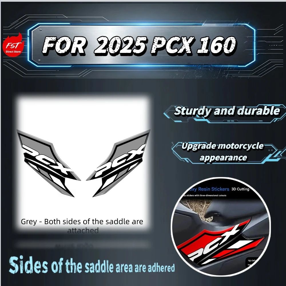 

For PCX 160 2025 Pair Anti Slip Saddle Side Tank Stickers Waterproof Scratch Resistant Body Protector Scooter Mod Parts