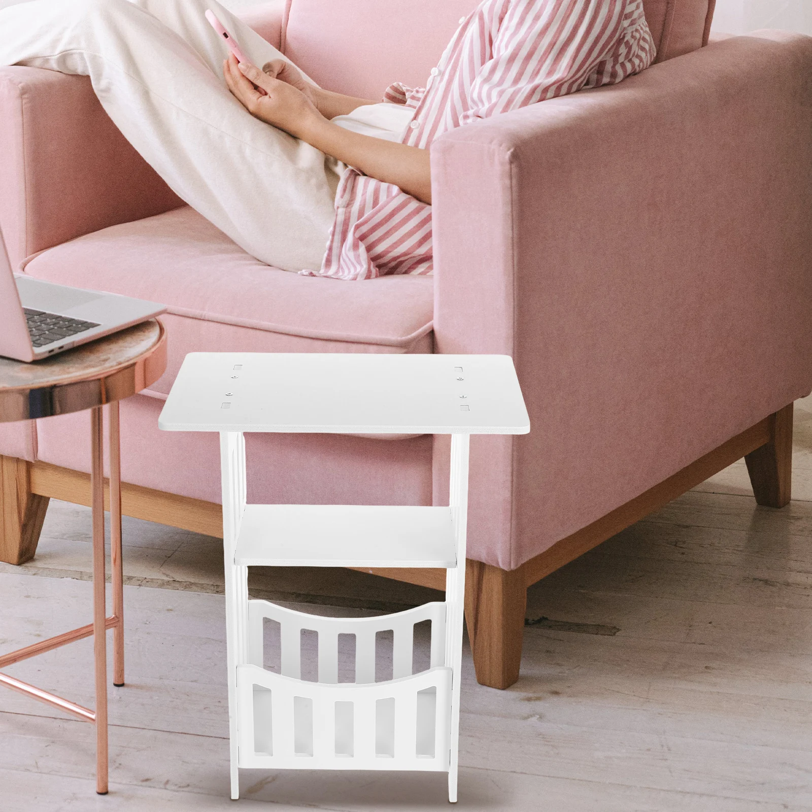 

Modern Simple Bedside Bedroom, Small Side Table With Storage Shelf, Home Furniture For Small Spaces, Sofa Side Table, End Table