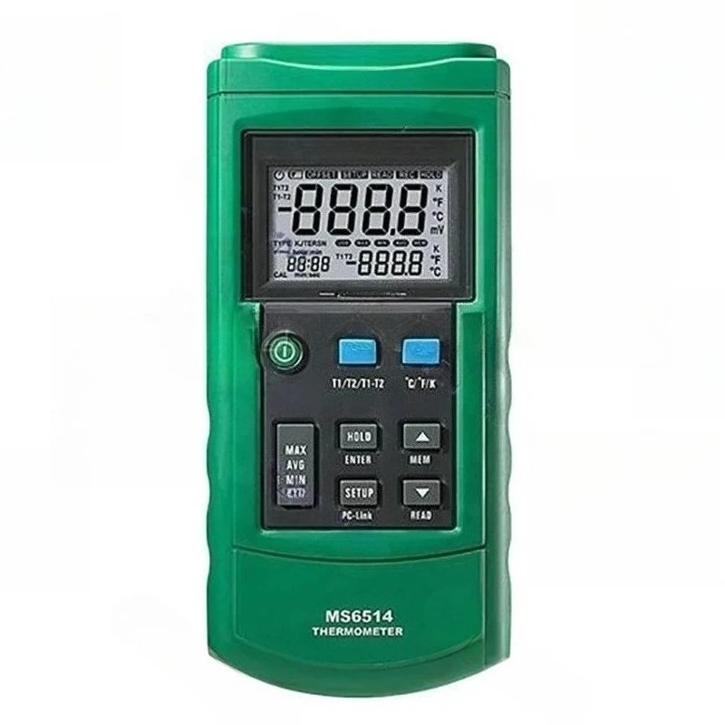 Dual Channel Digital Temperature Meter Thermocouple Sensor Tester with USB Data Record