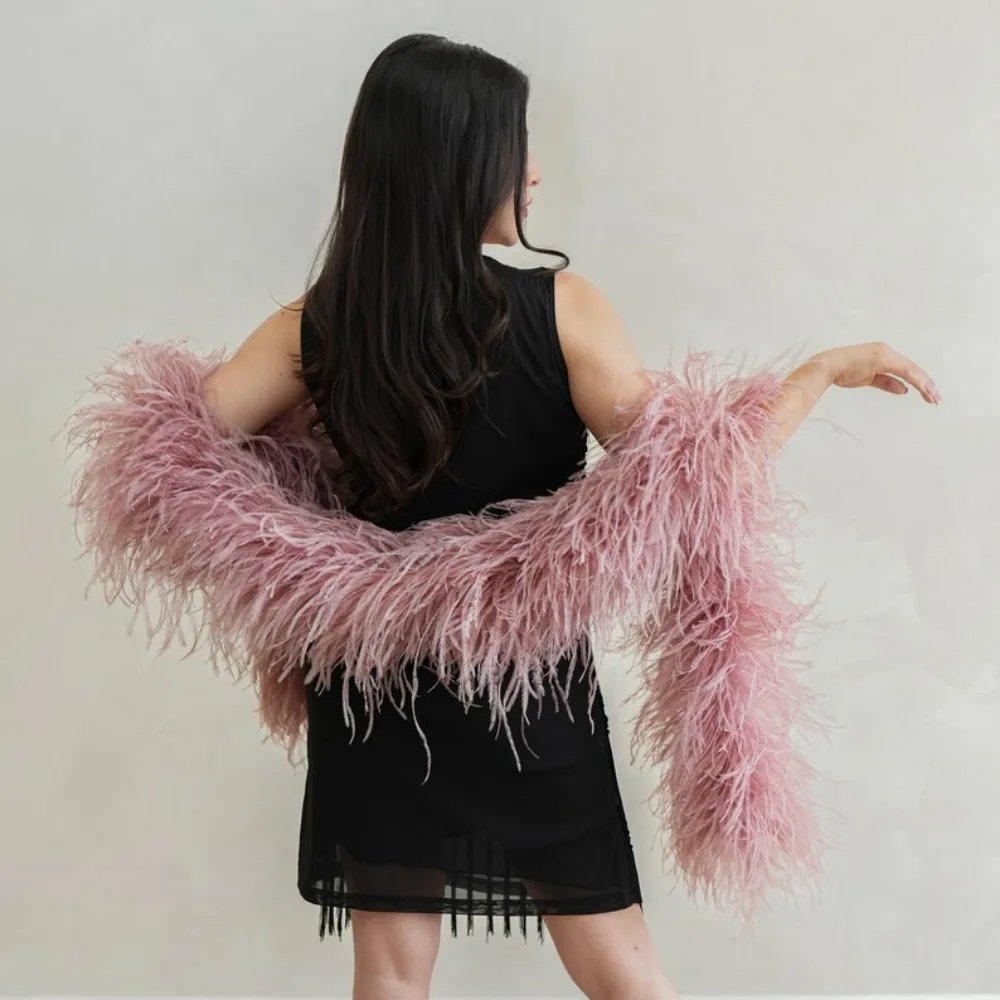 6 Ply Ostrich Feather Boa Customized Fashion Design, Cosplay, Halloween Costume, Burlesque Dance & Stage Feathers Decoration