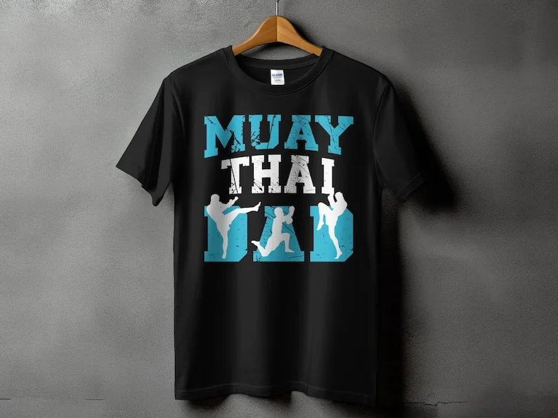 Muay Thai Dad T-Shirt, Perfect Gift for Muay Thai Enthusiasts, Martial Arts Fighter Shirt, Muay Thai Training Apparel