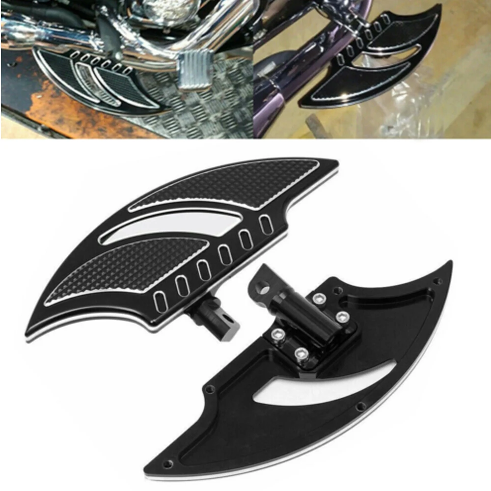 

Black Floorboards Motorcycle Foot Pegs Footrest Pedals For Harley Touring Electra Glide Road King Dyna Sportster 883 1200