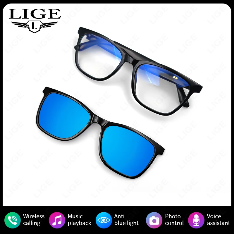 2025 For Xiaomi Bluetooth Smart Glasses Magnet Clip On Polarized Myopia Eyewear Anti Blue Light Progressive Reading Glasses