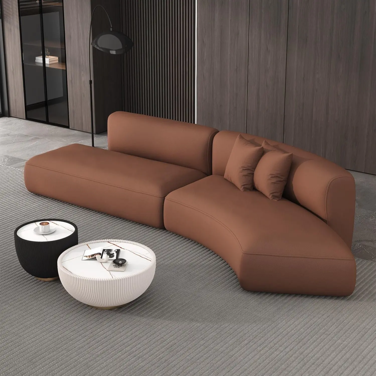 Office rest, reception area, color matching, sofa, coffee table, combination, negotiation