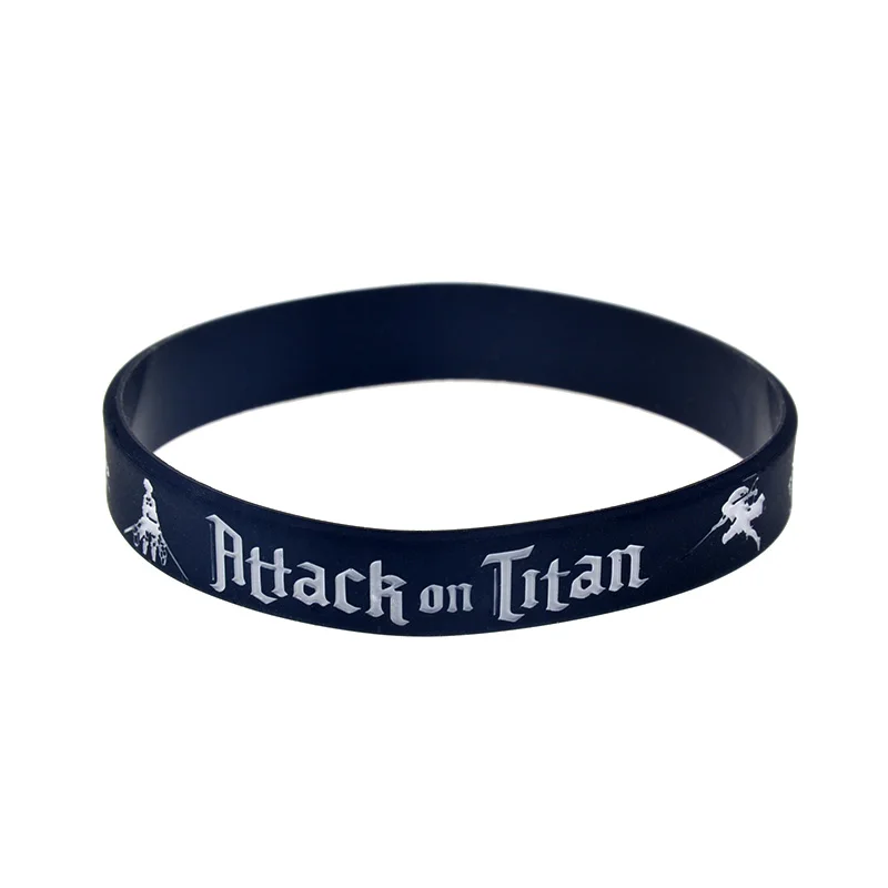1PC Attack On Titan Silikonkautschuk-Armband Anime Geschenk Erwachsenengröße Armband – Detail 7