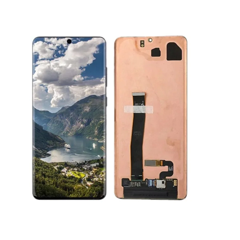 شاشة AMOLED مقاس 6.9 بوصة تعمل باللمس مع إطار لهاتف Samsung S20 Ultra 5G SM-G988B/DS G988F شاشة LCD تعمل باللمس