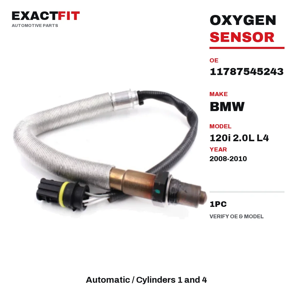 11787545243 Oxygen O2 Sensor for BMW 120i 2.0L L4 2008-2010 Automatic After Catalytic Converter Cylinders 1 and 4 1PC