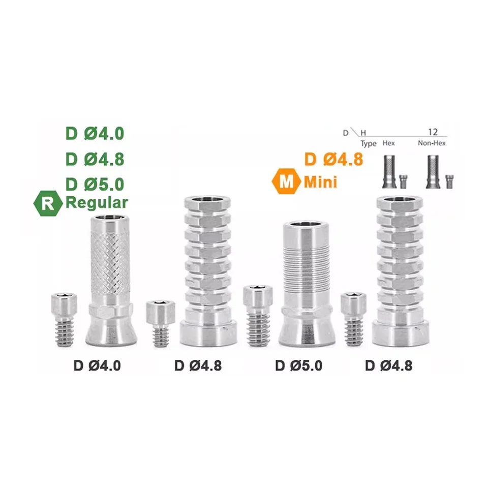 Dental Implant Multi Unit Temporary Abutment Coping Caps Fit Straumann ITI Nobel Biocare Megagen Osstem 10Pcs Lab Supplies