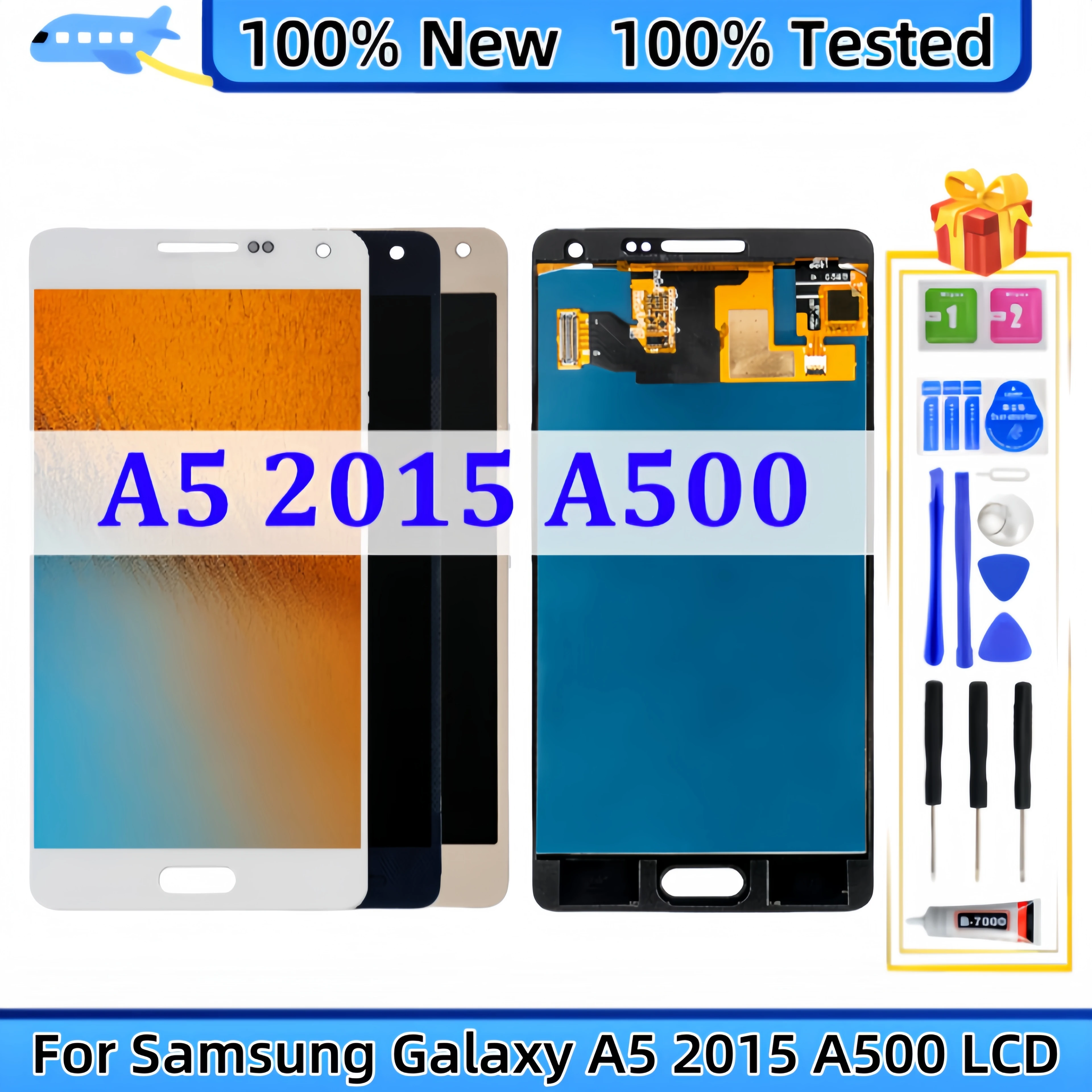 LCD Display Touch Screen Digitizer Assembly Replacement, for Samsung Galaxy A5 2015, A500, SM-A500G, A500H, A500HQ, A500K, A500F