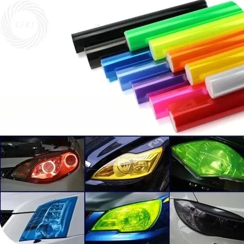 

Car Headlight Film Vinyl Self Adhesive Sticker 30x60cm New for Car Smoke Fog Light HeadLight Taillight Colored Wrap Films