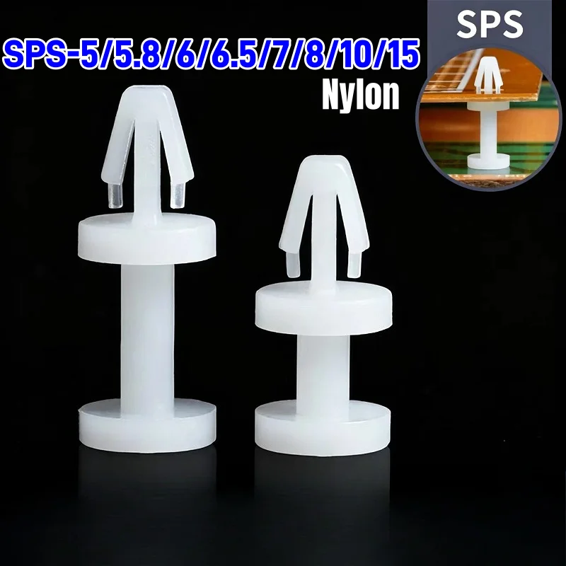SPS-5/5.8/6/6.5/7/8/10/15 White Nylon PC Circuit Board Inserting Fixing Isolation Column Aircraft Head Spacer Support Spacing
