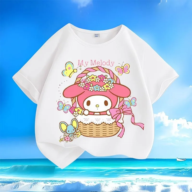 Summer Kuromi Anime Children's T-shirt Made of Pure Cotton C