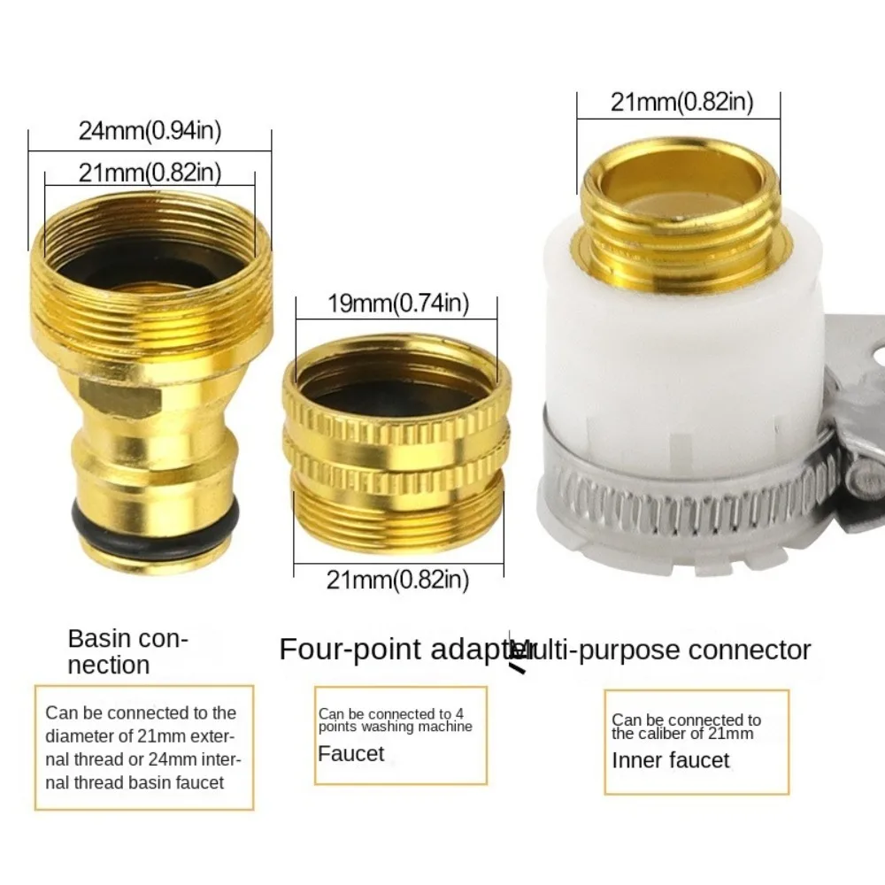 Nuevos adaptadores universales para grifo de manguera, 15-23mm, 3 en 1, 1 Juego de conectores para grifo, práctico conector para grifo, herramientas de jardín
