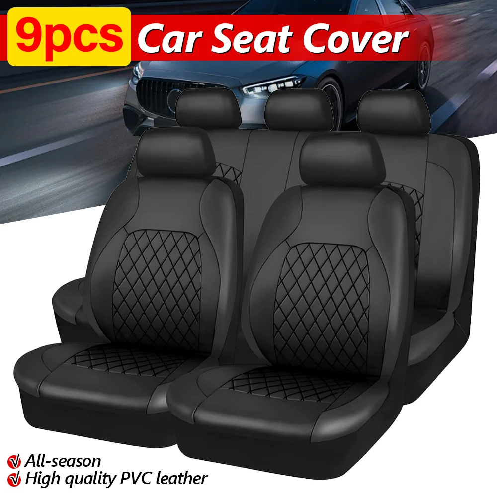 

Car Seat Cover PU Leather Full Set Full Surrounded Seat Protector Cover Universal Waterproof Seat Cover Auto Interior Accessory