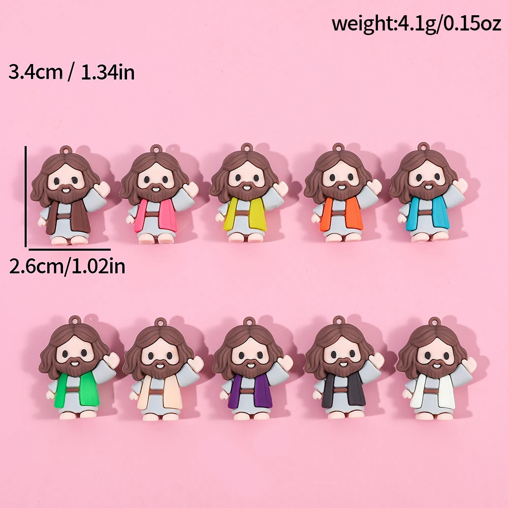 25 قطعة تمثال يسوع الصغير عيد الفصح الديكور يسوع اللعب الشكل المسيح المخلص الديني يسوع دمية عيد الفصح المنتج (6 ألوان مجموعة مختلطة)