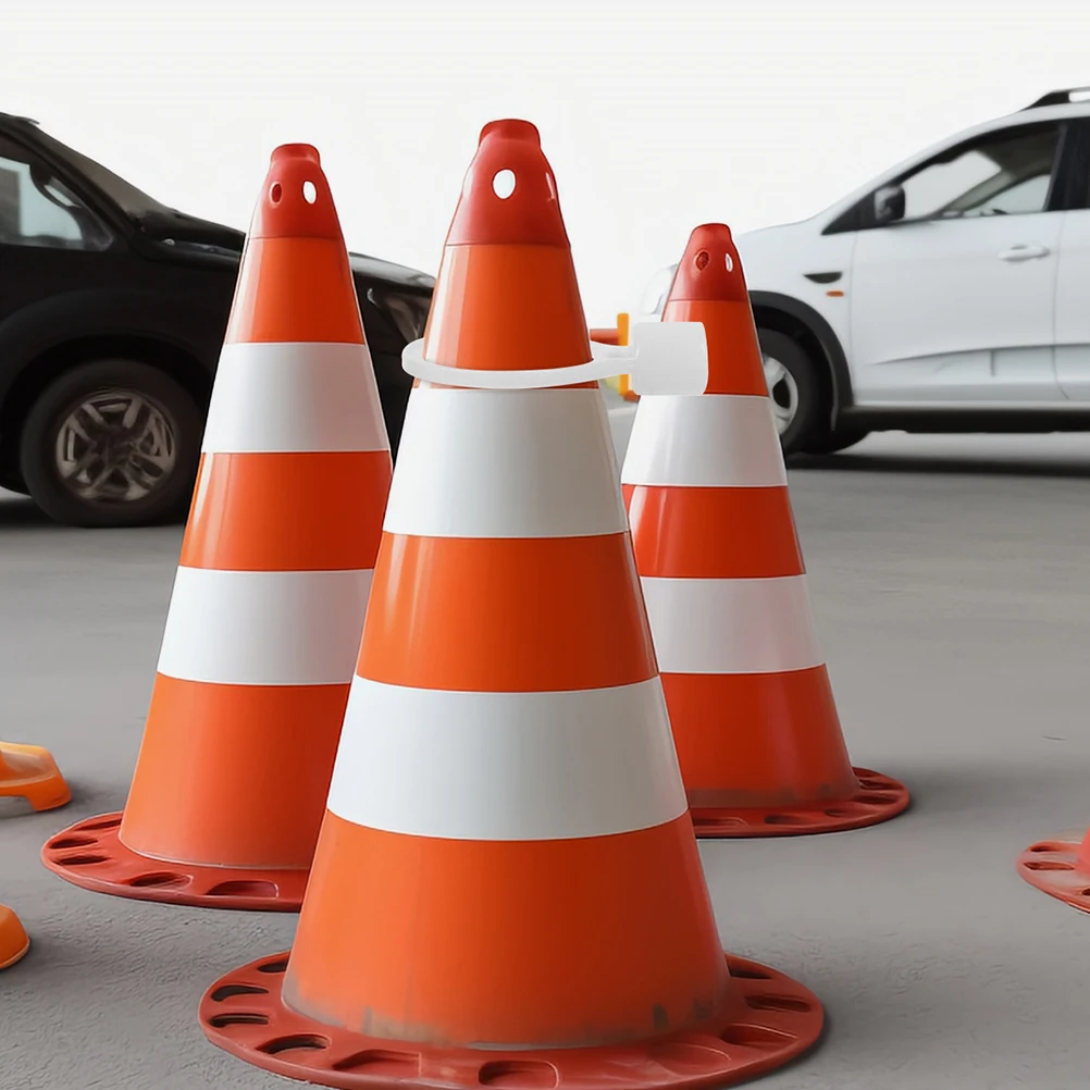 

12 PCS Safety Cone Connector Barriers Driveway Parking Kits for Constructions Driving Cones Connectors