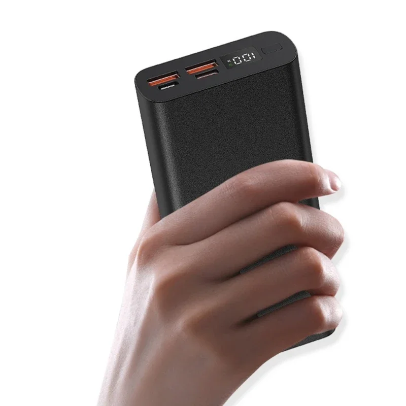 1260110 Polymer Battery Charging Mobile Power Supply Enclosure Case PD 22.5W Digital Display Aluminum Alloy