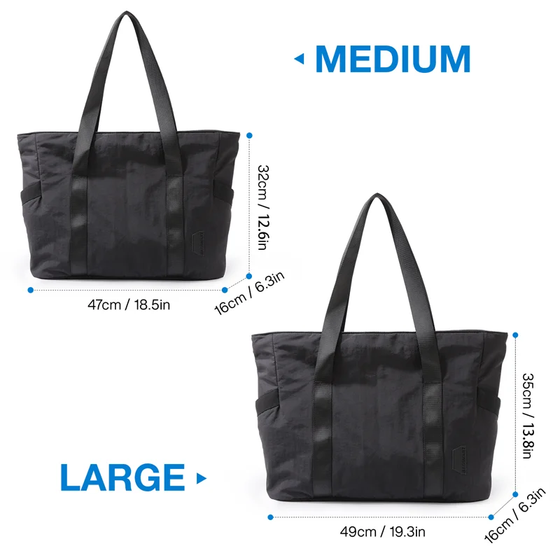 BAGSMART Women Tote Bag Lightweight Shoulder Bag With Yoga Mat Buckle for Gym Work School Large Capacity Handbag Sports Bags