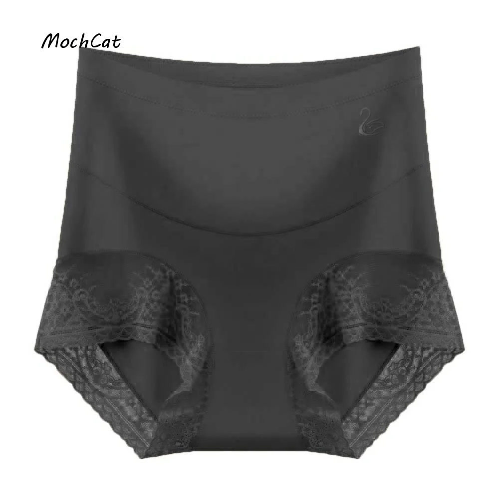 High Waist Postpartum Body Shapers Silk Lace Ruffled Seamless Shapewear Waist Trainer Cotton Crotch Tummy Control Underwear
