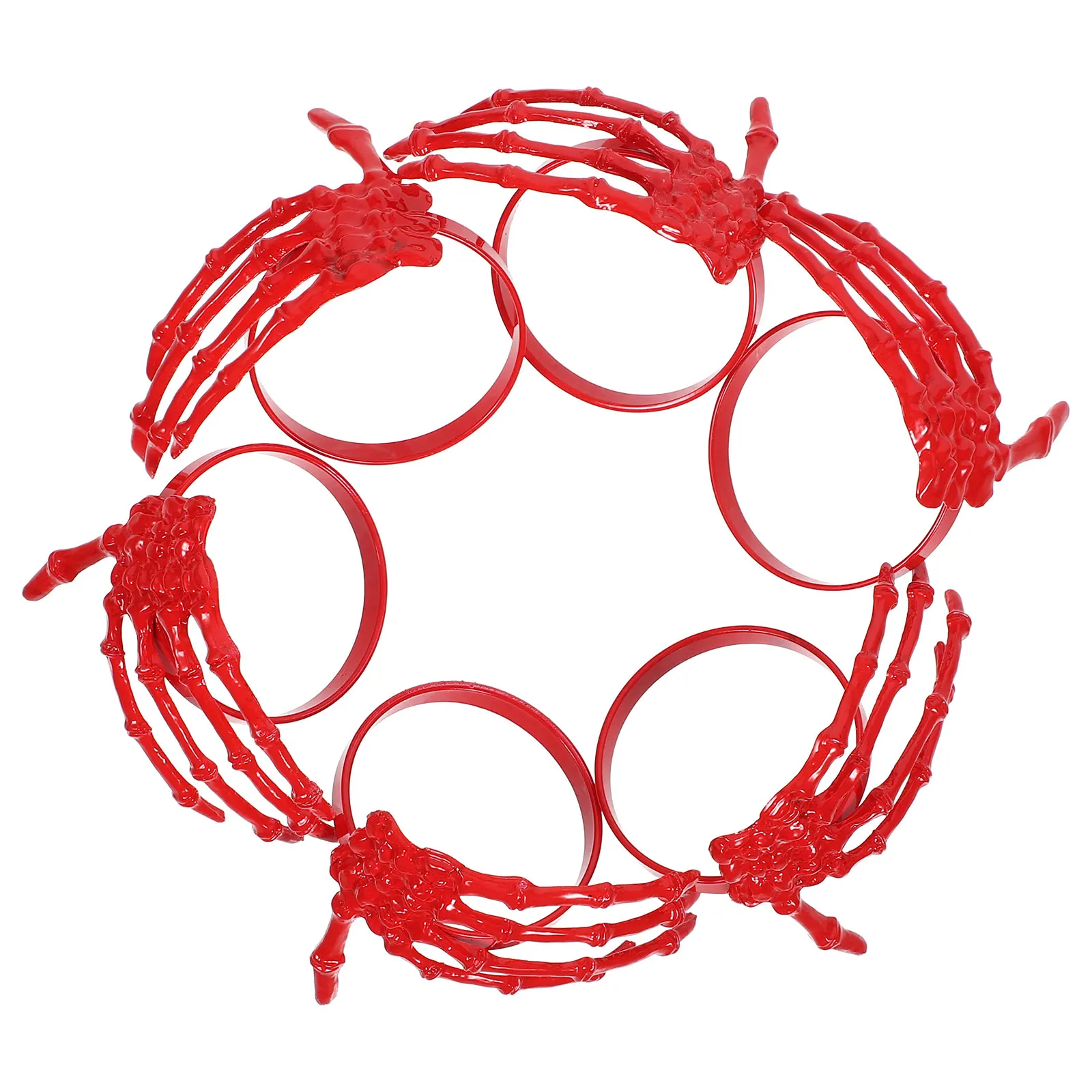 

6 Pcs Napkin Buckle Halloween Serviette Hotel Table Ghost Palm Rings Hand Ferroalloy Decorative Holder Banquet