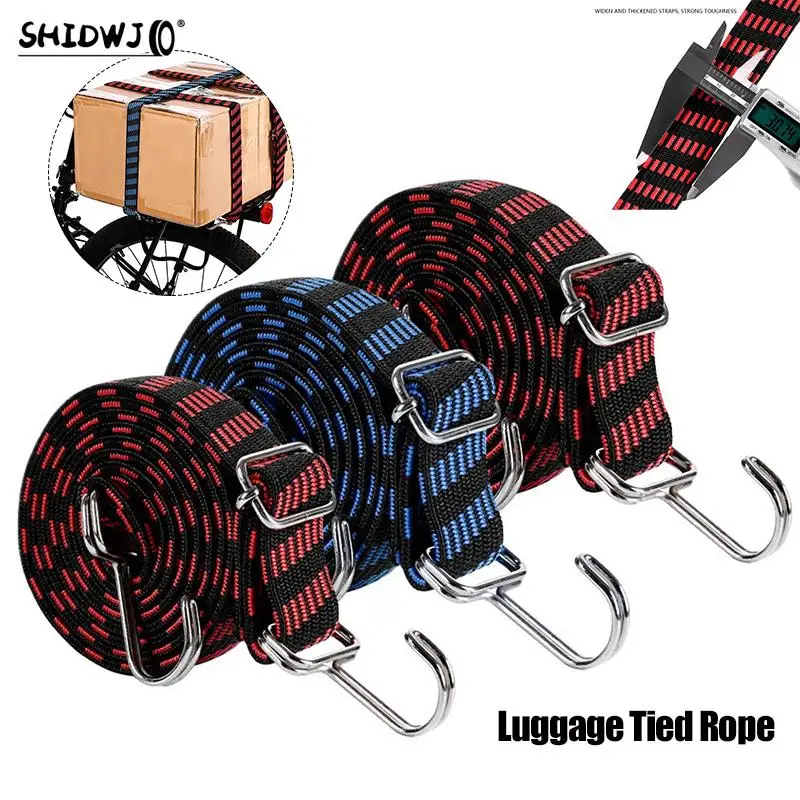 1Pc 3cm Bicycle Elastics Rubber Luggage Rope Cord Hooks Bikes Rope Tie Bicycle Luggage Roof Rack Strap Fixed Band