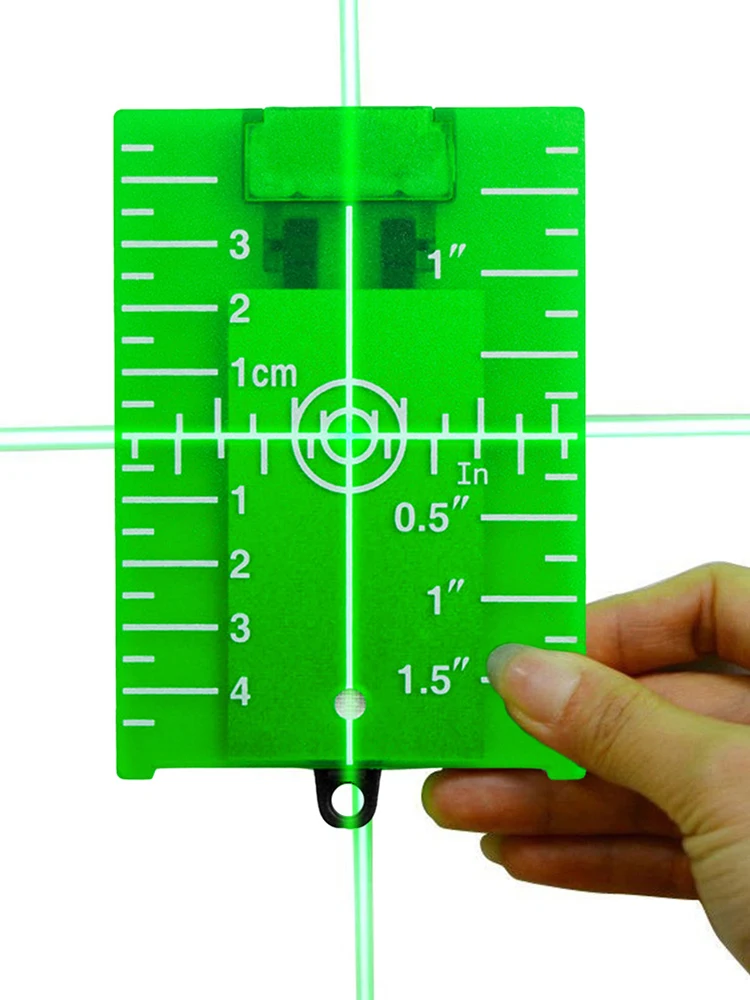 Vertical/Horizontal Laser Level Target Plate Replacement Magnetic Inch/cm Card Tool Parts Lightweight Laser Level Fittings