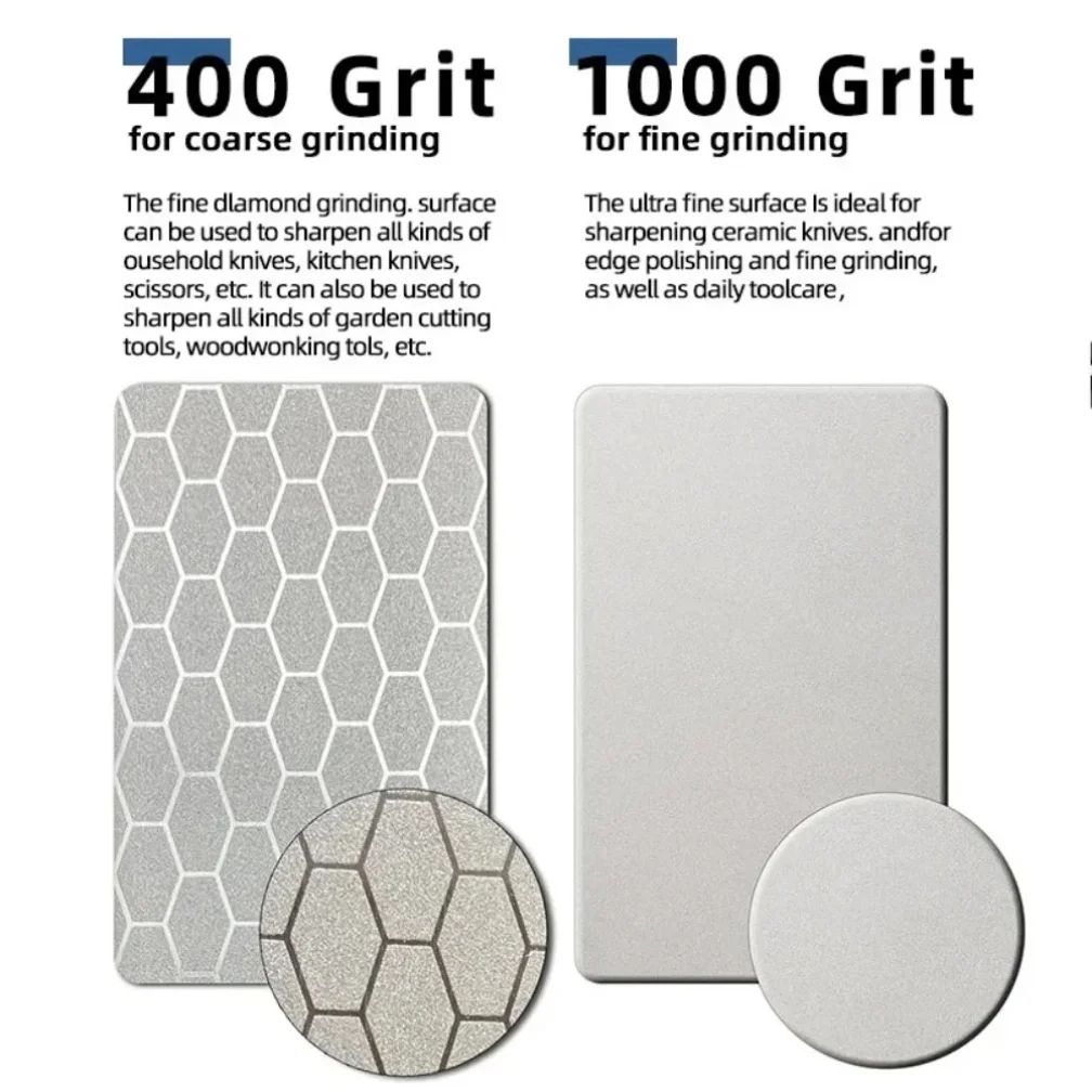5 em 1 afiador de facas barras de diamante 400/1000 facas de cozinha multiferramentas aço de tungstênio cerâmica moagem pedra de amolar dupla face 